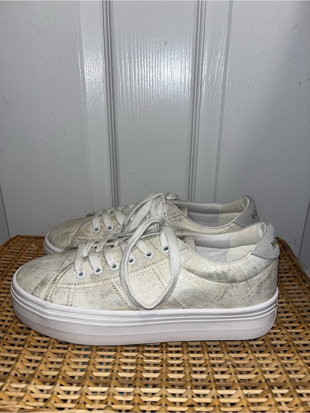NO NAME Plato M metallic platform sneakers NWOB